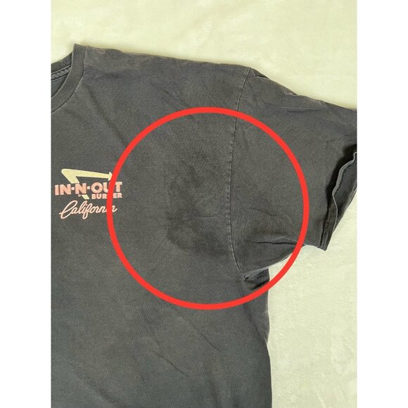 Vintage In N Out Burger T-Shirt Size 3XL Black Faded Hot Rod Fire Bird - Picture 4 of 11